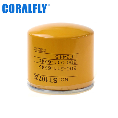 99,9% excavador cilíndrico Oil Filter de la eficacia